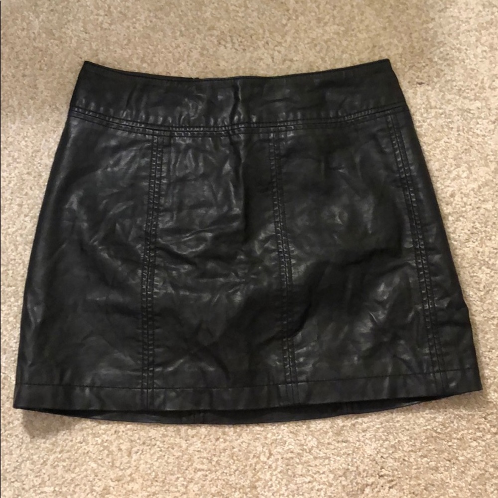 Free People Leather Skirt
